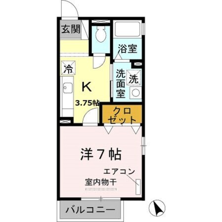 西宮駅 徒歩17分 2階の物件間取画像